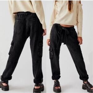 FP One by FREE PEOPLE Frankie Thermal Waffle-Knit Button-Fly Cargo Pants Size XL